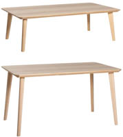 Suorakaidepöytä Saarni, puuta, koko L (Kaksi isoa Saarni-suorakaidepöytää joista toinen matalilla ja toinen korkeilla jaloilla)