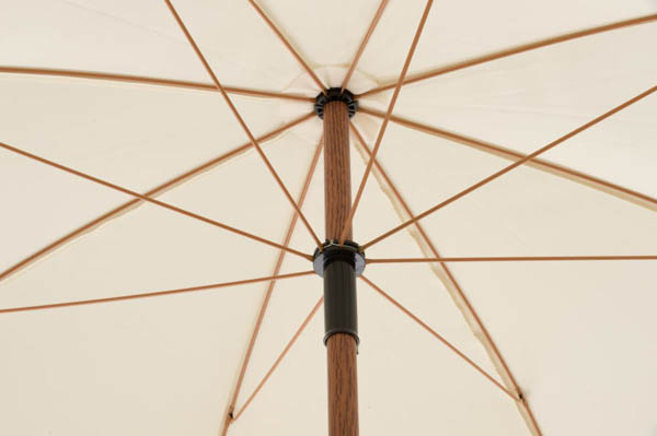 Aurinkovarjo Marokko, sisäpuoli ja sateenvarjomainen mekanismi