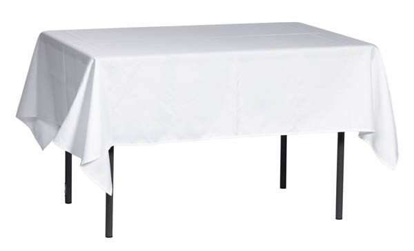 Valkoinen pöytäliina 120cm koon suorakaidepöytiin