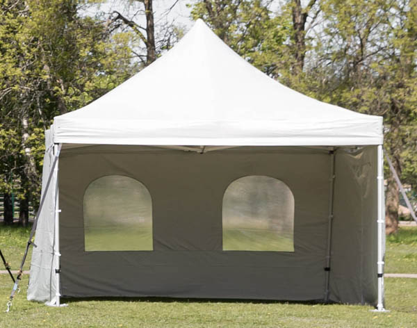 Harmaa 4x4m kokoinen teltta