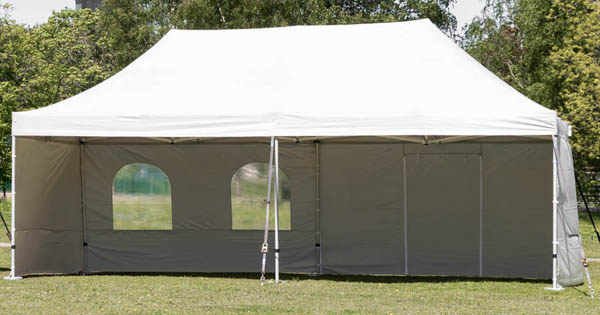 Harmaa 4x8m kokoinen teltta