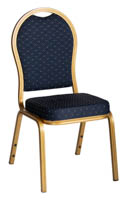 Tuoli Banquet (Sinipehmusteinen ja kultarunkoinen klassinen Banquet-tuoli)