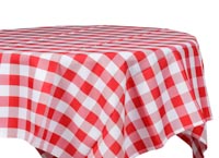 Bistro pöytäliina, punavalkoruudullinen (Bistro punavalkoruudullinen pöytäliina)