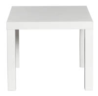 Valkoinen neliö sohvapöytä Block suoraan sivusta Valkoinen neliö sohvapöytä Block suoraan sivusta