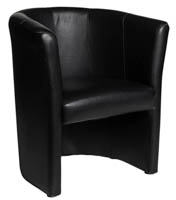 Musta nojatuoli Club Nojatuoli Club mustana etuviistosta