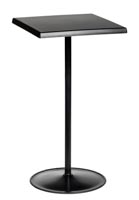 Pystypöytä Basso, koottava (60 x 60cm musta neliökansi) (Kokomusta koottava Basso-pystypöytä mustalla neliökannella)