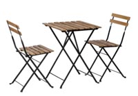 Garten terassituolit ja terassipöytä yhteiskuvassa