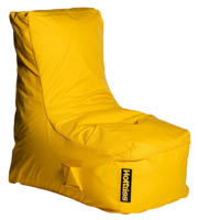 Keltainen kotimainen Hotkiss Lili -säkkinojatuoli