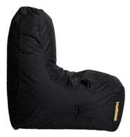 Musta Hotkiss Lili -säkkinojatuoli sivulta