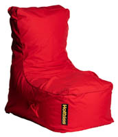 Punainen kotimainen Hotkiss Lili -säkkinojatuoli