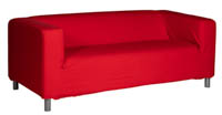 Tummanpunainen Klippan-vuokrasohva Tummanpunainen Klippan-vuokrasohva
