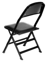 Musta taittotuoli Jenkki takaapäin Musta taittotuoli Jenkki takaa