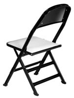 Valkomusta taittotuoli Jenkki takaapäin