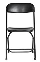 Musta taittotuoli Klaffi edestäpäin Musta taittotuoli Klaffi edestäpäin