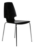 Musta pinottava Vilmar tuoli Musta pinottava Vilmar tuoli etuviistosta