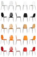 Pinottavaa Vilmar tuolia saa useassa eri värissä Vilmar tuolimallin värivalikoima samassa kuvassa