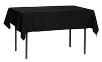 Musta pöytäliina 120cm koon suorakaidepöytiin