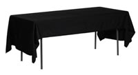Musta pöytäliina 180-200cm koon suorakaidepöytiin