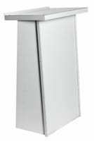 Valkoinen puhujanpönttö Fakta etuviistosta käyttökunnossa